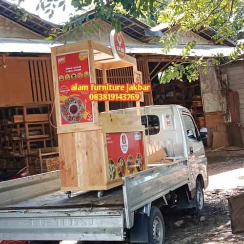 Jual gerobak booth dim sum/ gerobak booth jatibelanda/ gerobak sosis
