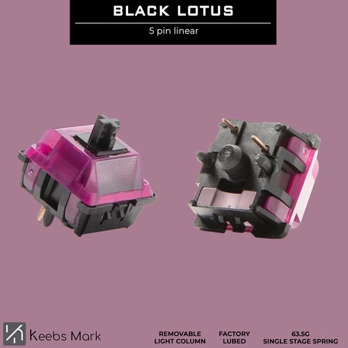 Jual Durock JWK Black Lotus Switch Linear 63.5g Keyboard Stock