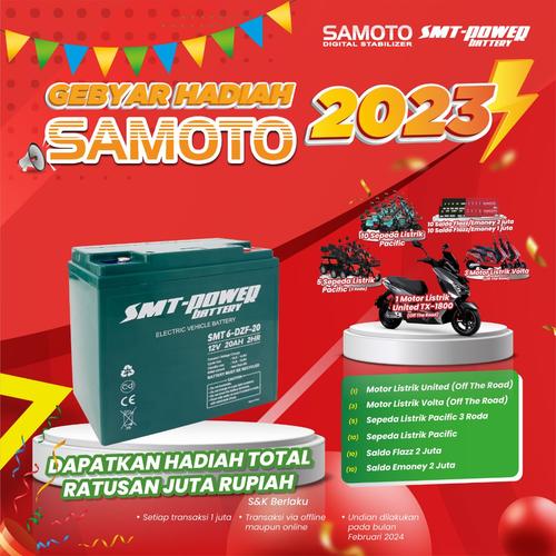 Jual BATTERY SMT 6-DZF-20 12V 20AH 2HR - AKI SEPEDA LISTRIK SELIS