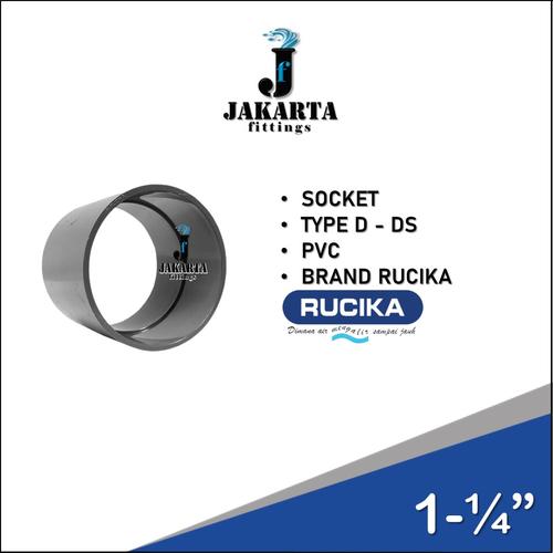 Jual Socket PVC Type D - DS Brand Rucika Size 1-1/4