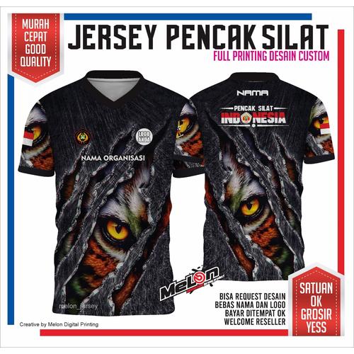 Jual Jersey pencak silat bisa custom logo dan nama SERENA, XL Kab
