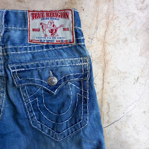 TRUE RELIGION BILLY SUPER T デニム 34 BILLY SUPER T FLAP BOOTCUT JEAN 34