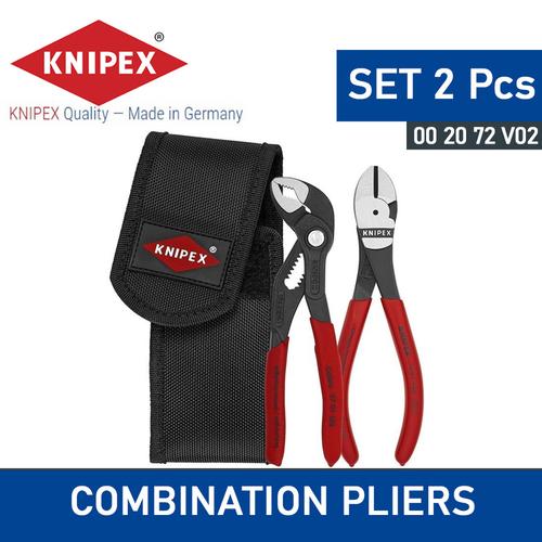 Promo Tang Set Tool Kit Set 00 20 72 V02 Knipex Cobra Mini Pliers Set  Pc di Weratools Indonesia Tokopedia