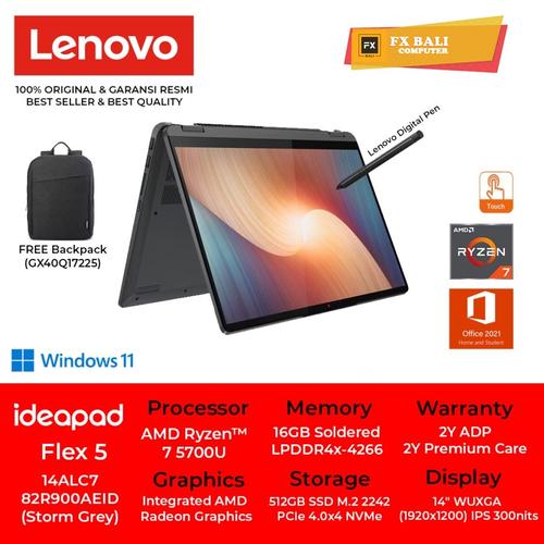 IdeaPad Flex 5 14ALC7、Ryzen 7 5700U メモリ 16GB SSD 2000GB