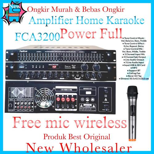 Jual Power Amplifier Home Karaoke Room Fca3200 Power besar murni x4