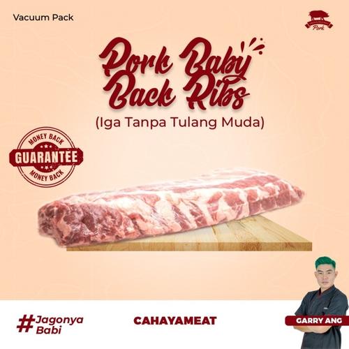 Jual Daging Iga Babi Tanpa Tulang Muda Full Slab Baby Back Ribs