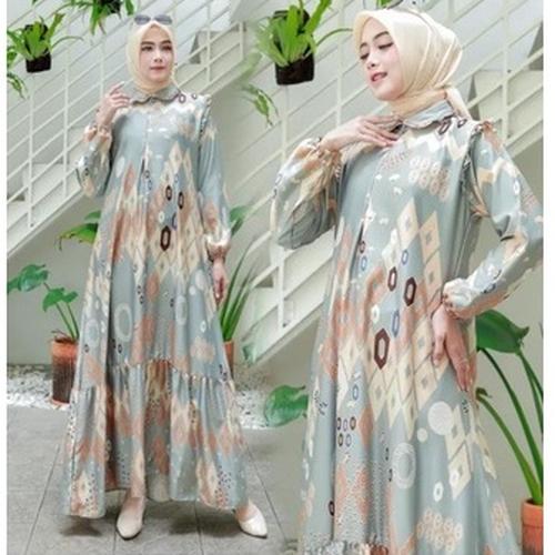 Promo Baju Gamis Raya Lebaran Silk Premium Dress Muslim Wanita Terbaru ...