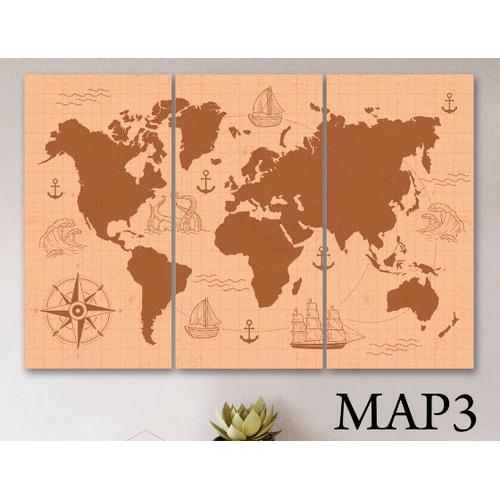 Jual World Map Peta Dunia Indonesia Poster Kayu Hiasan Dinding Dekorasi ...