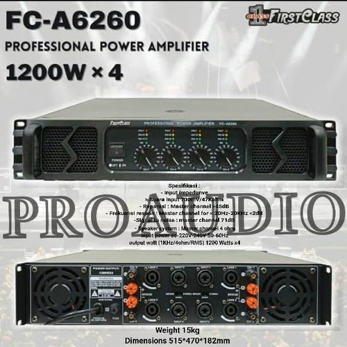 Jual POWER AMPLIFIER FIRSTCLASS FC A6260 A 6260 FIRST CLASS 4CH 4x1200