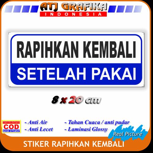 Sticker Di Rak Promo Stiker new rapihkan kembali setelah pakai sticker kerapihan rak ...