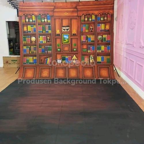 Jual Background rak buku latar wisuda 3x6m dan ukuran lain - desain4 ...