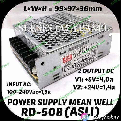 Alimentatore Switching Mean Well RD-50B Doppia Uscita - Nuovo, Professionale - Foto 2