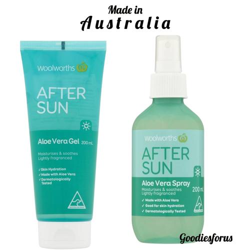Jual Woolworths Aftersun Aloe Vera Spray dan Tube Gel 200ml SPRAY