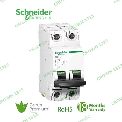 Disjoncteur Triphasé Schneider Electric A9N61532 C60H-DC Disjoncteur, Courbe C, 2P, 81 Mm A9n61532 Circuit Breaker
