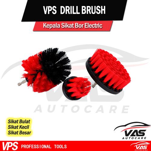 Jual VPS Drill Brush Kepala Sikat Mata Bor Cleaning Head Kit Set 3 Pcs