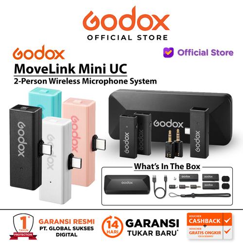 Godox MoveLink Mini Kit 2 LT UC Wireless Lavalier Microphone System  TX Rx) With 328ft Range I.15328948