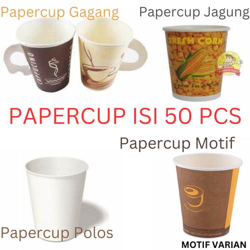 Jual Paper Cup 9oz isi 50 Pcs, Cup Tahan Panas/ Gelas Kertas, Gelas ...