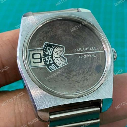 Jual Arloji Vintage Digital Jump Hour CARAVELLE by BULOVA Swiss Watch