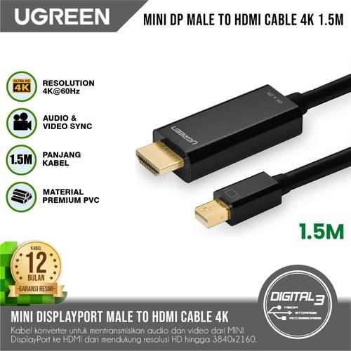 Jual UGREEN Mini DP Displayport Thunderbolt to HDMI Male 4K HD Cable 1