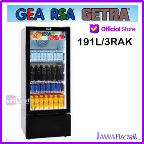 Promo Showcase Rsa Agate 200 Lemari Pendingin 3 Rak - Kapasitas 191 ...