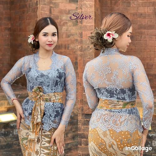 KB kebaya jadi metalik glossy soltis shaldow - antiq blue, XL di Toko Adat  Bali | Tokopedia