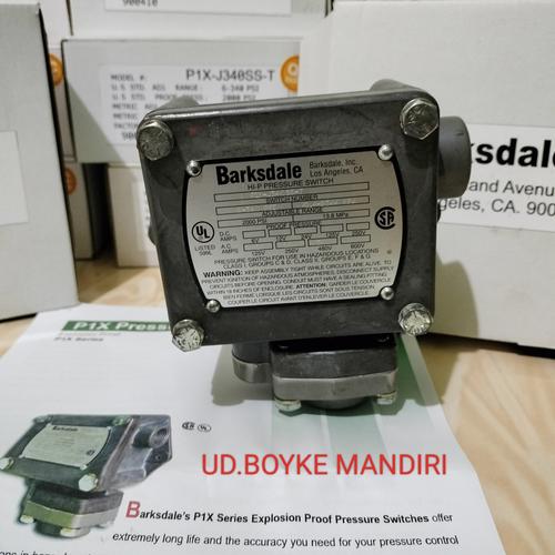 Jual NEW BARKSDALE P1XJ340SST PRESSURE SWITCH 6340 PSI EXPLOSION
