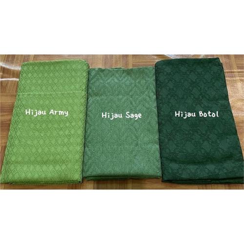 Jual Kain Doby Polos Bermotif Warna Hijau Botol Army Sage - Hijau Army