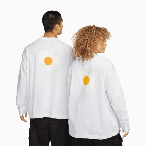XL NIKE PEACEMINUSONE 白 デイジー プリンティング 長袖 Tシャツ 楽天
