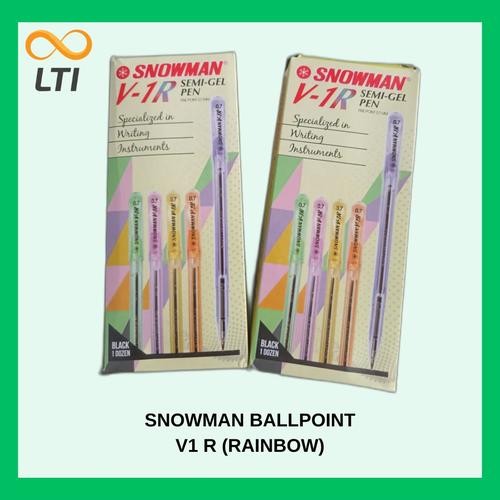 Balpoint 25 Ribu Jual Ballpoint / Pen / Pulpen V 1R Balpoint Rainbow Snowman - Hitam ...