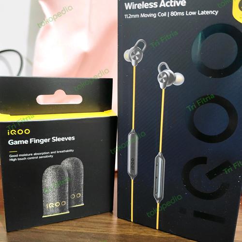 Jual IQOO Headset WIFI (Bluetooth) + Game Finger (Bundling) Kab
