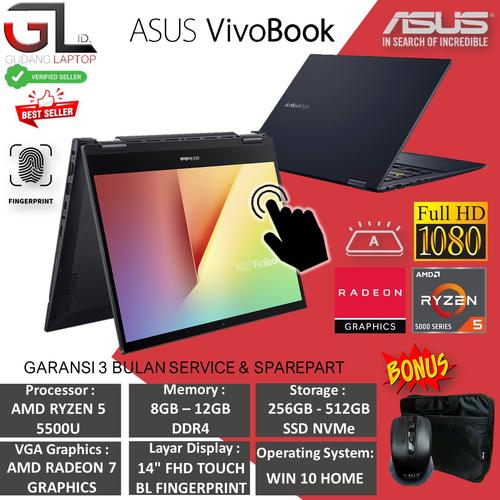 Jual ASUS Vivobook Flip TM420 Ryzen 5 5500U 8GB 512GB SSD FHD Touch