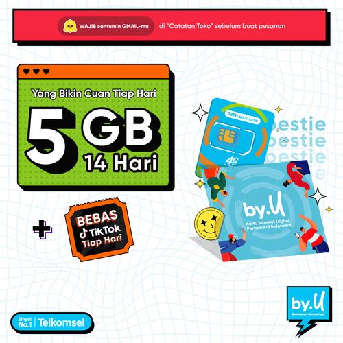 Jual Kartu Perdana by.U Kuota 5 GB 14 Hari Jakarta Selatan by.U Official Store Tokopedia
