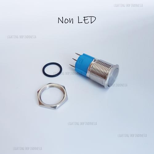 Jual Switch stainless tombol saklar on off 18mm universal 220volt ...