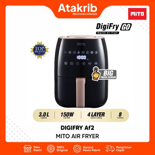 Promo MITO AIR FRYER DIGIFRY AF2 3L BLACK ROSE GOLD Cicil 0% 3x - Kab