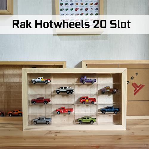 Jual 20 Slot Rak Hotwheels premium akrilik kayu jati belanda - Kab ...
