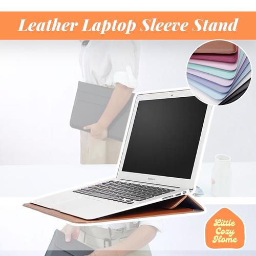 Promo Leather Laptop Sleeve Stand 13 14 15 Inch Sleeve / Tas Laptop