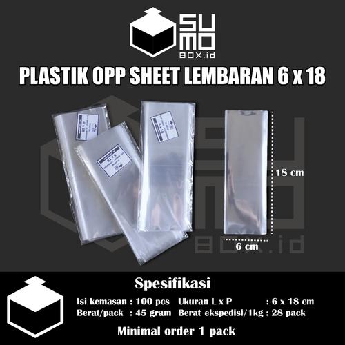 Jual Plastik OPP TANPA LEM One Sheet Lembaran 6x15 7x18 8x18 9x20 10x20 ...