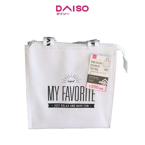 Jual Daiso Wide Gusset Aluminum Tote Bag White Kab. Tangerang DAISO JAPAN OFFICIAL STORE