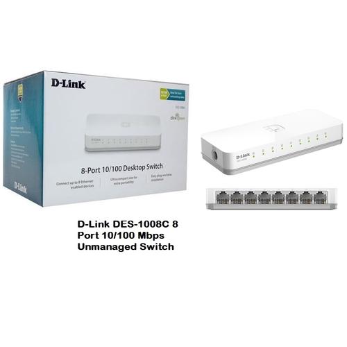 Jual DLink DES1008C 8 Port 10/100 Mbps Unmanaged Switch DES 1008C
