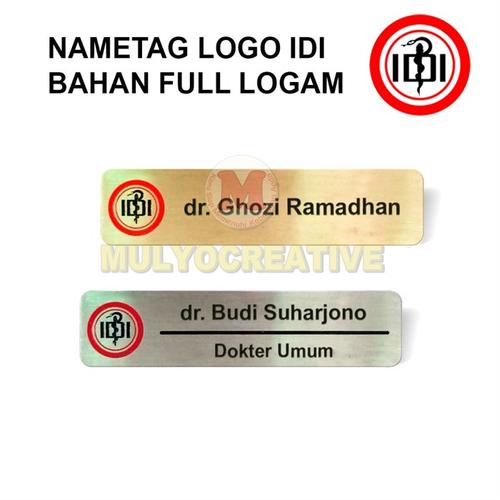 Jual Name Tag IDI - Nama Dada Stall IDI Full Logam - Stainless, Peniti ...
