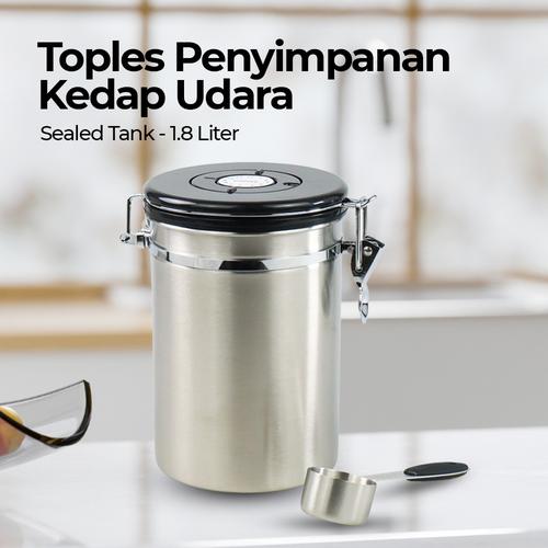 Jual Toples Kopi Gula Susu Coffee Bean Container Stainless Steel - 1800 ...
