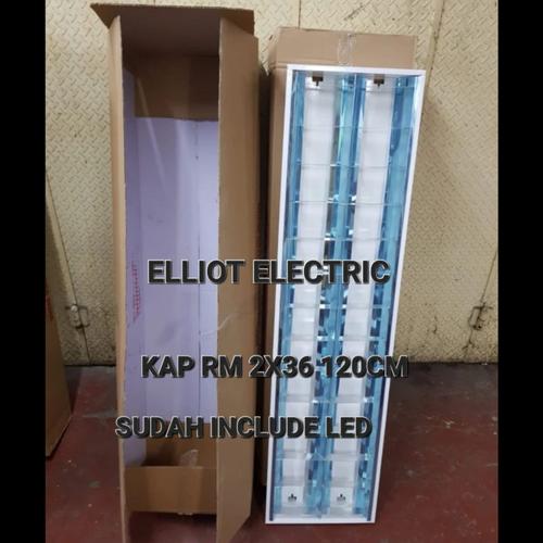Jual Kap Lampu RM Inbow 2x36/2x16W Housing TL Neon Led 120Cm Isi 2Lampu ...