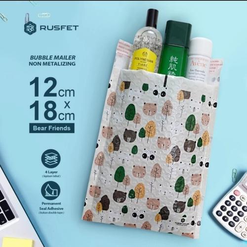 Jual Amplop bubble mailer wrap rusfet isi 10 pcs ukuran 12x18 cm