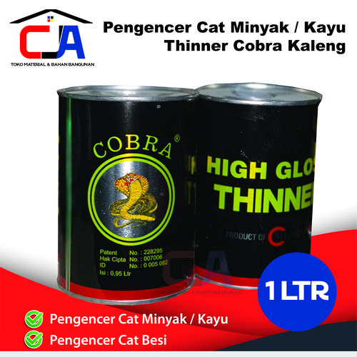 Jual Thinner Cobra Hitam / Tiner Pengencer Cat Minyak Kayu Besi 1 L ...