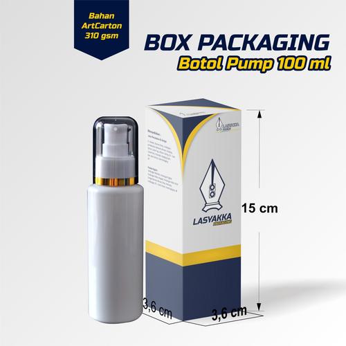 Jual box packaging botol pump 100 ml/kotak botol pump 100ml - glossy ...