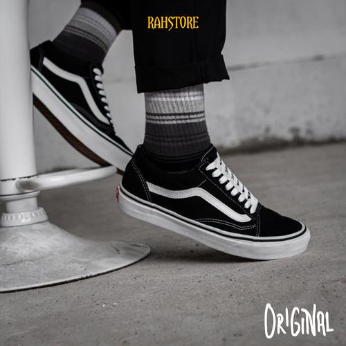 Vans Old Skool Classic Black White Global Original BNIB di Rahstore_  Tokopedia