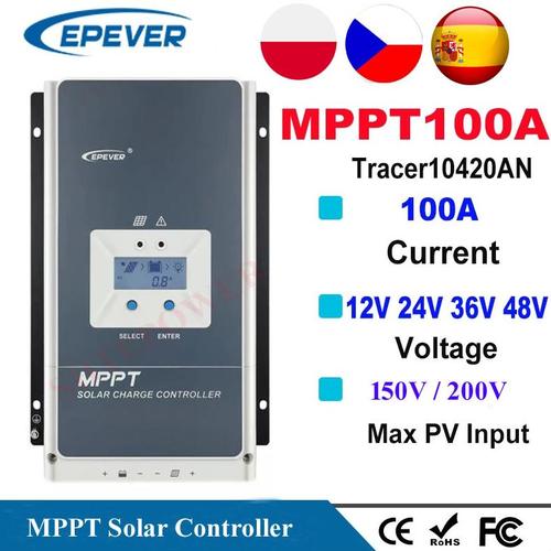 Jual Epever Mppt 100A Solar Charge Controller 12V 24V 36V 48V Backlight ...