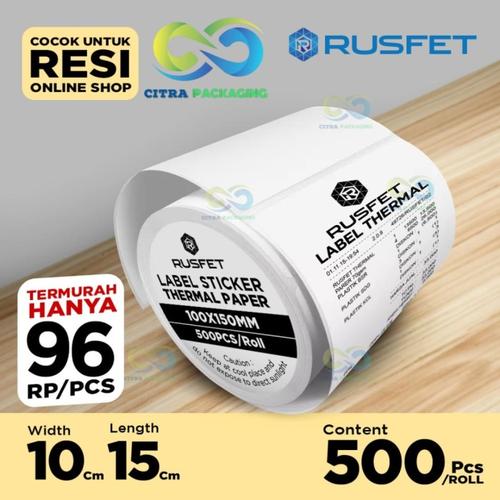 Jual LABEL THERMAL ROLL STICKER PRINT RESI 10CM x 15CM per DUS isi 24