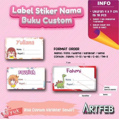 Jual CETAK STIKER LABEL BUKU / Label Nama buku / Label Buku Sekolah ...