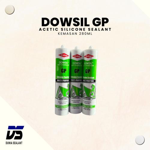 Promo Dowsil GP 280ml Lem Silicone Sealant Dowsil GP Acetic Hitam